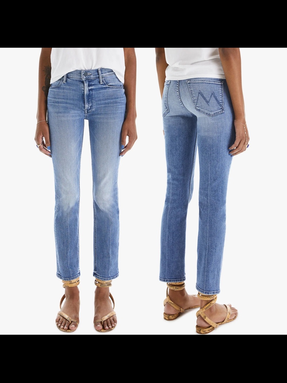 MOTHER The Mid Rise Dazzler Ankle Jeans Size 31